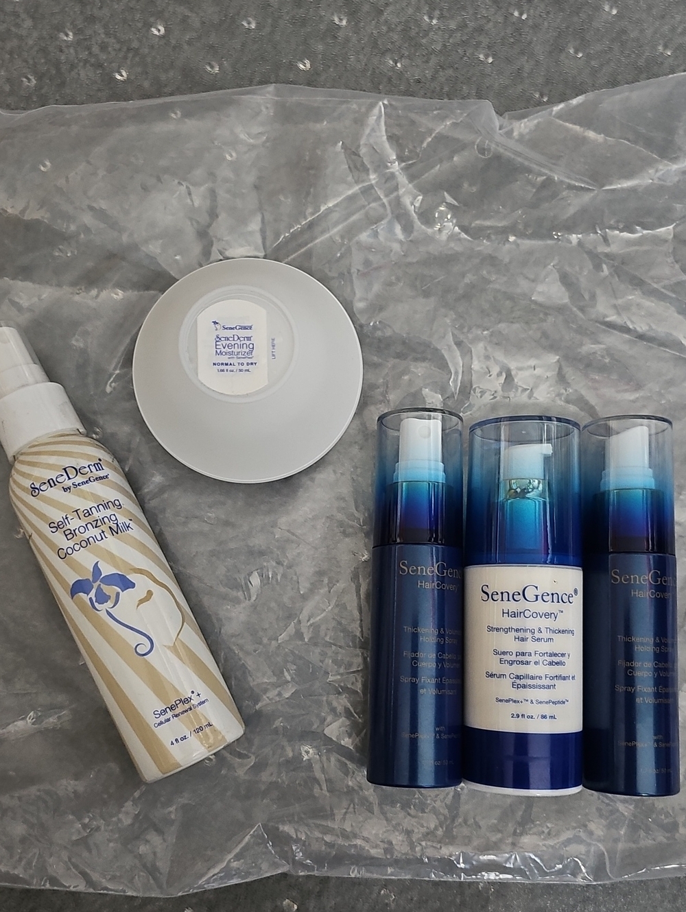 SeneGence HairCovey Strengthening & Thickening Serum, Self Tan Spray Nite Cream